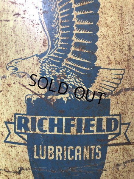 画像12: Vintage RICHFIELD Oil 115lb Drum Can (R709) (12)