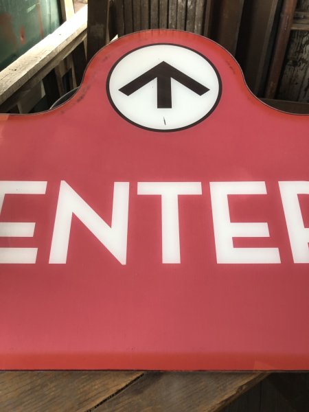 画像6: USA Wendy's Restaurant Drive Thru Enter Sign (R711) (6)