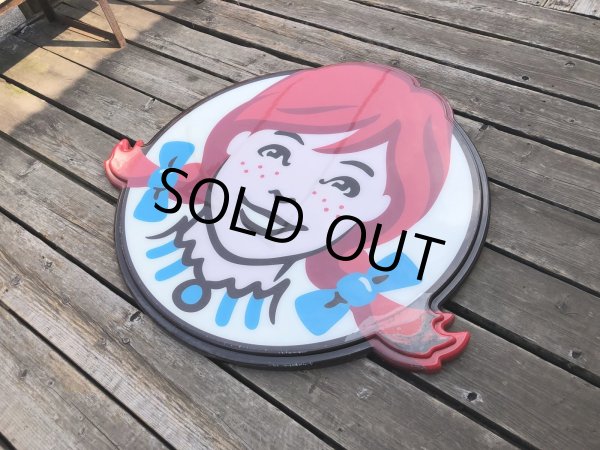 画像19: U.S.A Wendy's Restaurant Wendy Logo Huge Sign 106x115cm (R714) (19)