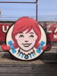 画像17: U.S.A Wendy's Restaurant Wendy Logo Huge Sign 106x115cm (R714) (17)