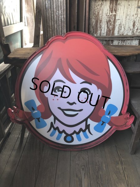 画像8: U.S.A Wendy's Restaurant Wendy Logo Huge Sign 106x115cm (R714) (8)