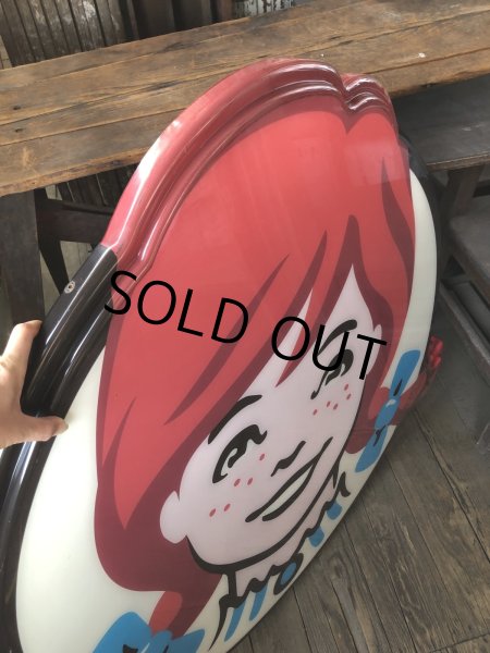 画像7: U.S.A Wendy's Restaurant Wendy Logo Huge Sign 106x115cm (R714) (7)