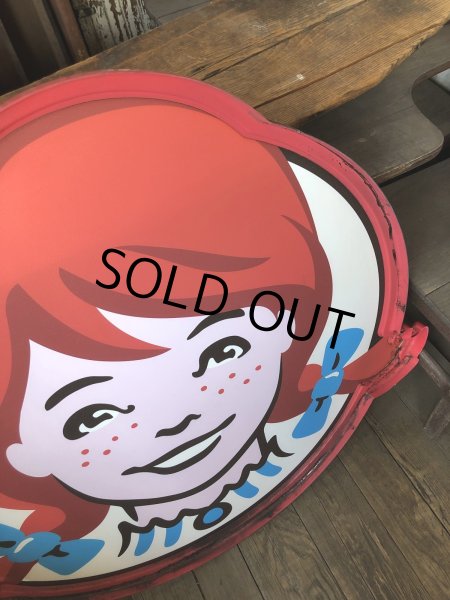 画像9: U.S.A Wendy's Restaurant Wendy Logo Huge Sign 106x115cm (R714) (9)