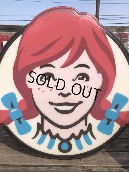 画像18: U.S.A Wendy's Restaurant Wendy Logo Huge Sign 106x115cm (R714) (18)