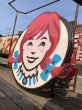 画像15: U.S.A Wendy's Restaurant Wendy Logo Huge Sign 106x115cm (R714) (15)