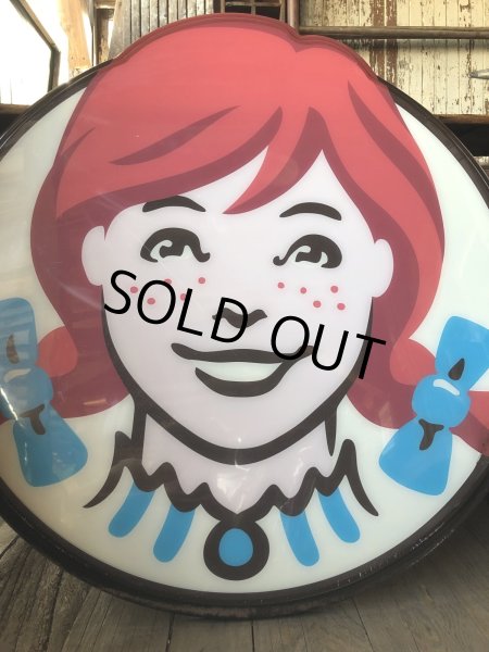 画像5: U.S.A Wendy's Restaurant Wendy Logo Huge Sign 106x115cm (R714) (5)