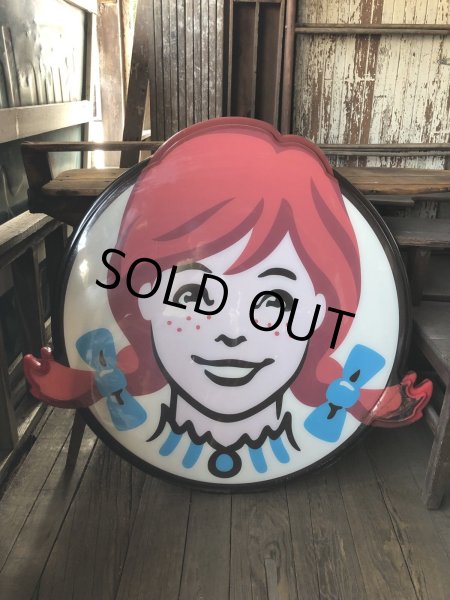 画像6: U.S.A Wendy's Restaurant Wendy Logo Huge Sign 106x115cm (R714) (6)