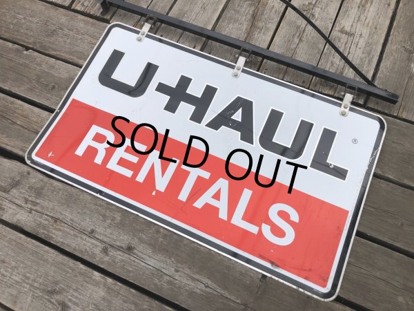 画像13: U-HAUL RENTALS Double Sided Store Display Sign w/Bracket Hanger (R715) (13)