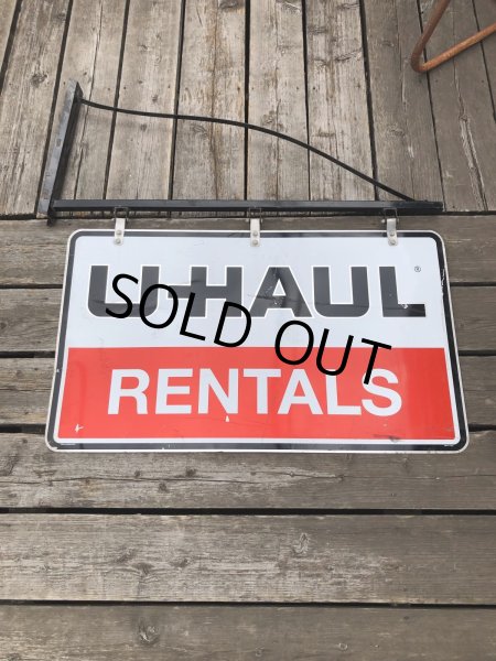 画像1: U-HAUL RENTALS Double Sided Store Display Sign w/Bracket Hanger (R715) (1)