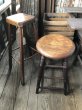 画像14: Antique Wooden BAR Stool (R717) (14)