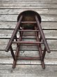 画像12: Antique Wooden BAR Stool (R717) (12)