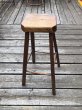 画像14: Antique Wooden BAR Stool (R716) (14)