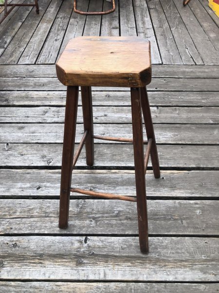 画像14: Antique Wooden BAR Stool (R716) (14)