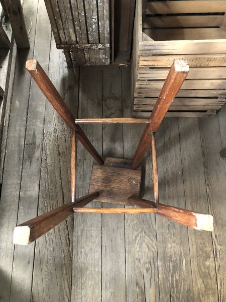画像10: Antique Wooden BAR Stool (R716) (10)