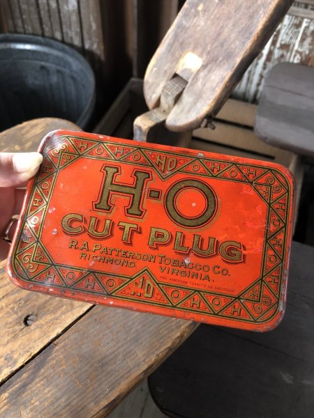 画像7: Vintage Advertising Cigarette Smoking Tobacco Tin Can H-O CUT PLUG (R719) (7)