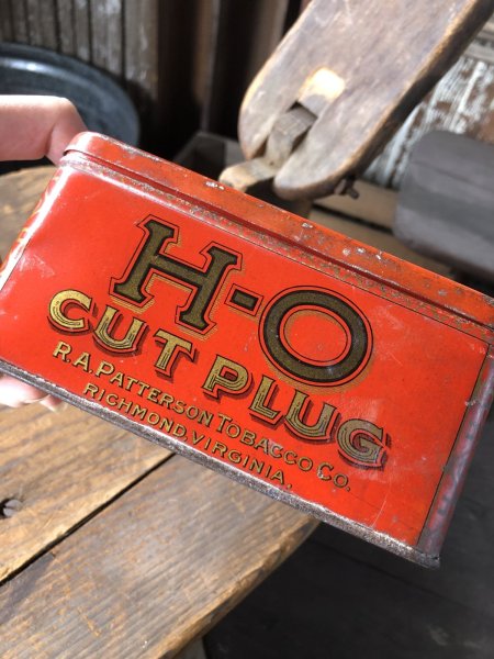 画像8: Vintage Advertising Cigarette Smoking Tobacco Tin Can H-O CUT PLUG (R719) (8)