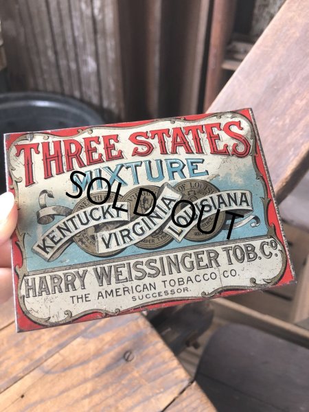 画像1: Vintage Advertising Cigarette Smoking Tobacco Tin Can HARRY WEISSINGER TOB. Co. (R723) (1)
