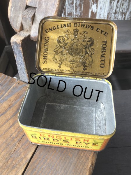 画像2: Vintage Advertising Cigarette Smoking Tobacco Tin Can ENGLISH BIRD'S EYE  (R722) (2)