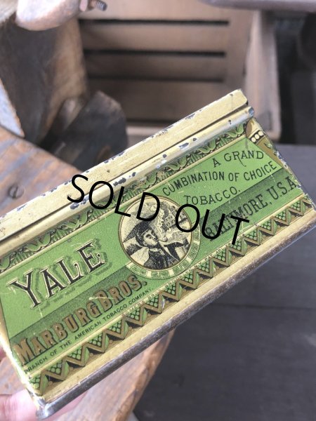 画像10: Vintage Advertising Cigarette Smoking Tobacco Tin Can YALE  (R721) (10)