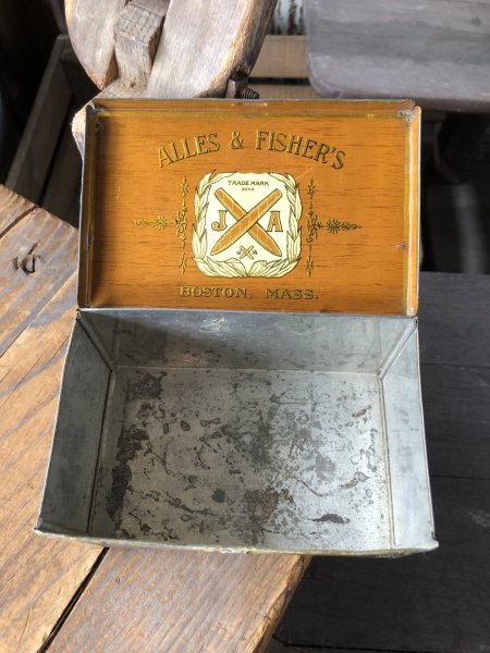 画像2: Vintage Advertising Cigarette Smoking Tobacco Tin Can ALLES & FISHER'S J.A. (R720) (2)