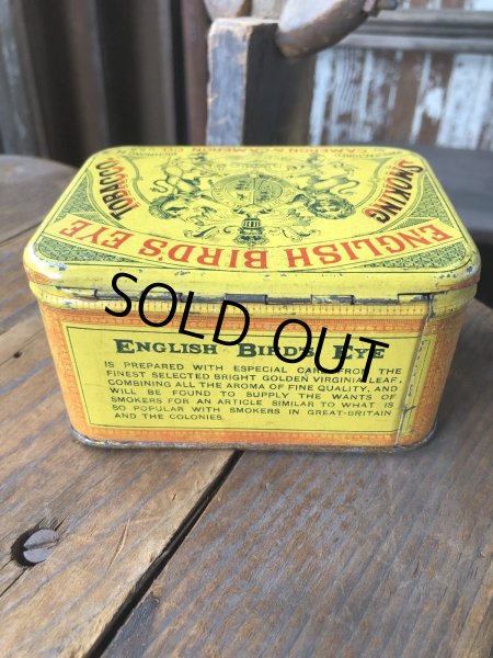 画像4: Vintage Advertising Cigarette Smoking Tobacco Tin Can ENGLISH BIRD'S EYE  (R722) (4)