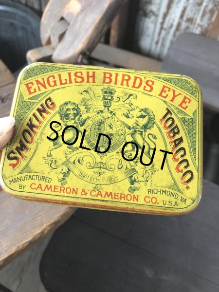 画像10: Vintage Advertising Cigarette Smoking Tobacco Tin Can ENGLISH BIRD'S EYE  (R722) (10)
