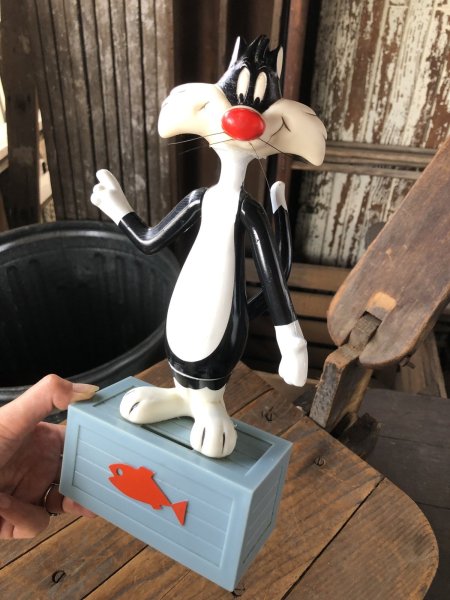 画像12: 70s Vintage R.Dakin W/Bank Figure Looney Tunes  Sylvester (R728)  (12)