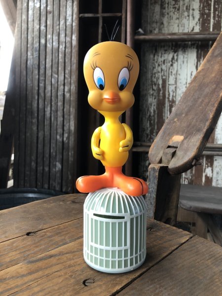 画像1: 70s Vintage R.Dakin W/Bank Figure Looney Tunes Tweety (R727)  (1)