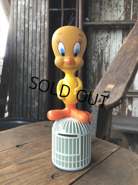 画像1: 70s Vintage R.Dakin W/Bank Figure Looney Tunes Tweety (R727)  (1)