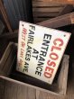 画像14: Vintage USA Hand Painted “CLOSED ENTRANCE” Metal Road Sign (R733)  (14)