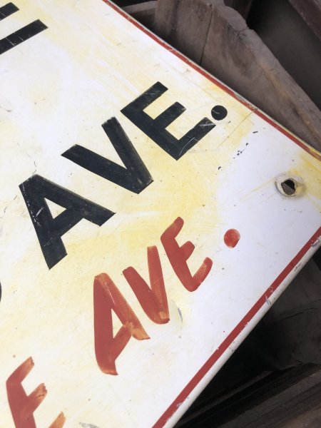 画像5: Vintage USA Hand Painted “CLOSED ENTRANCE” Metal Road Sign (R733)  (5)