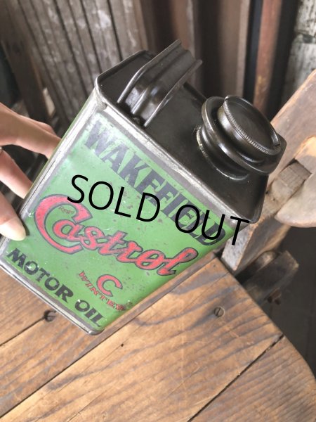 画像8: 20s Antique WAKEFIELD Castrol Motor Oil Can (R751) (8)