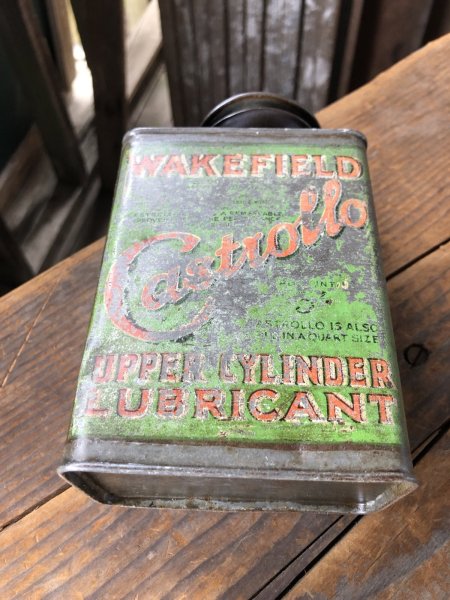 画像4: 20s Antique WAKEFIELD Castrol Upper Cylinder Lubricant Oil Can (R750) (4)