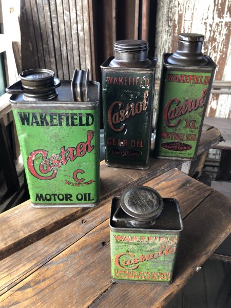 画像11: 20s Antique WAKEFIELD Castrol Motor Oil Can (R753) (11)