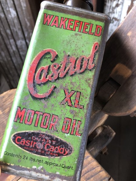 画像9: 20s Antique WAKEFIELD Castrol Motor Oil Can (R753) (9)