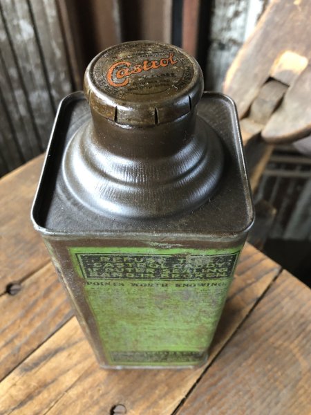 画像7: 20s Antique WAKEFIELD Castrol Motor Oil Can (R753) (7)