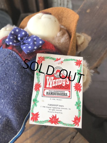 画像6: 80s Vintage Farrell Furskin Bear Mini Plush Doll Wendy's (R767)  (6)