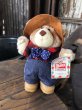 画像1: 80s Vintage Farrell Furskin Bear Mini Plush Doll Wendy's (R767)  (1)