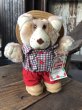 画像1: 80s Vintage Boone Furskin Bear Mini Plush Doll Wendy's (R766)  (1)