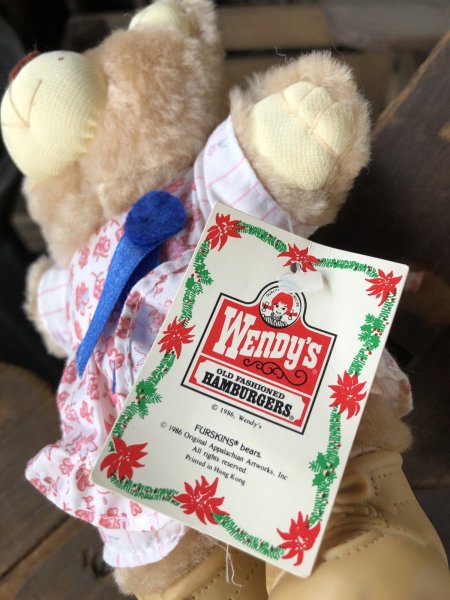 画像5: 80s Vintage Hattie Furskin Bear Mini Plush Doll Wendy's (R768)  (5)
