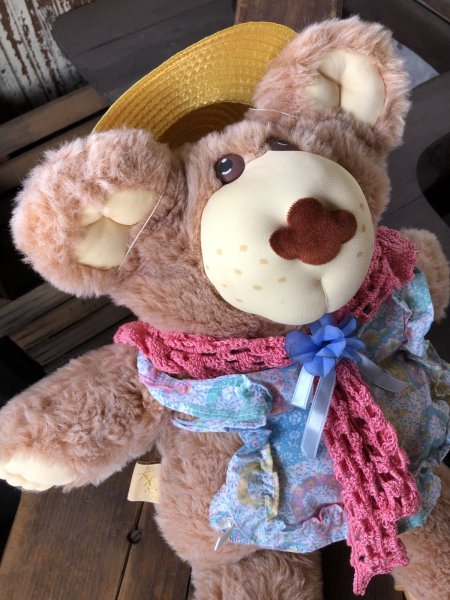 画像8: 80s Vintage Hattie Furskin Bear Plush Doll Coleco (R769)  (8)