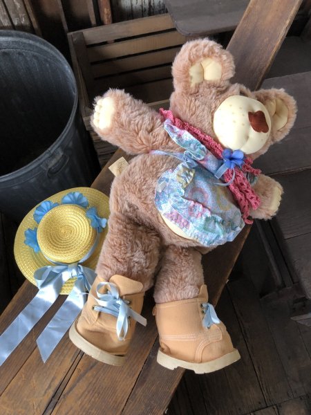 画像12: 80s Vintage Hattie Furskin Bear Plush Doll Coleco (R769)  (12)