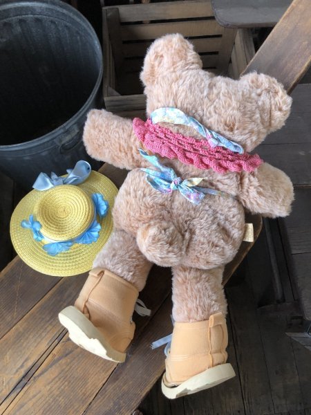 画像13: 80s Vintage Hattie Furskin Bear Plush Doll Coleco (R769)  (13)