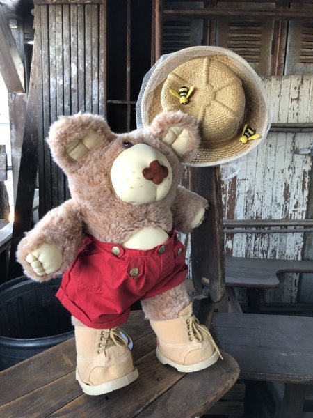 画像1: 80s Vintage Boone Furskin Bear Plush Doll Coleco (R770)  (1)