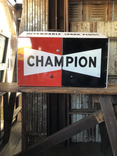 画像18: Vintage CHAMPION SPARK PLUG Service Station Advertising Metal Parts Cabinet (R772) (18)
