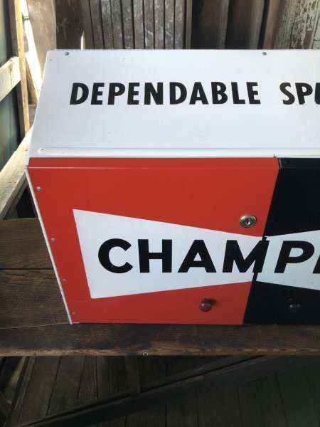 画像10: Vintage CHAMPION SPARK PLUG Service Station Advertising Metal Parts Cabinet (R772) (10)