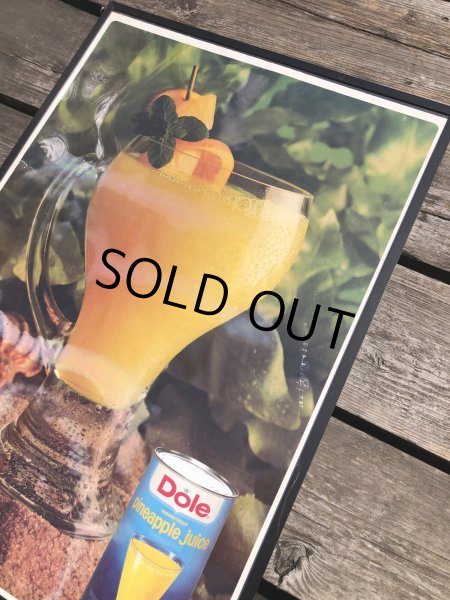 画像4: 70s Vintage Dole Hawaiian Pineapple juice Advertising Store Display Poster (R778) (4)