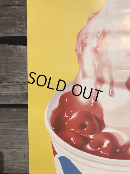 画像5: 60s Vintage Dairy Queen Cherry Sundae Advertising Store Display Poster (R779) (5)
