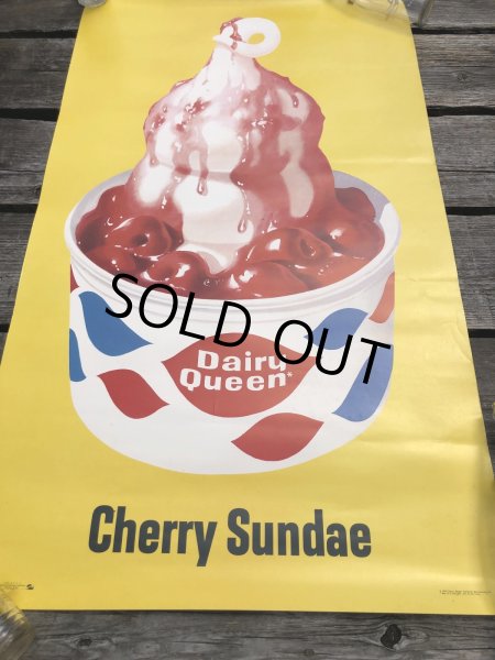 画像8: 60s Vintage Dairy Queen Cherry Sundae Advertising Store Display Poster (R779) (8)