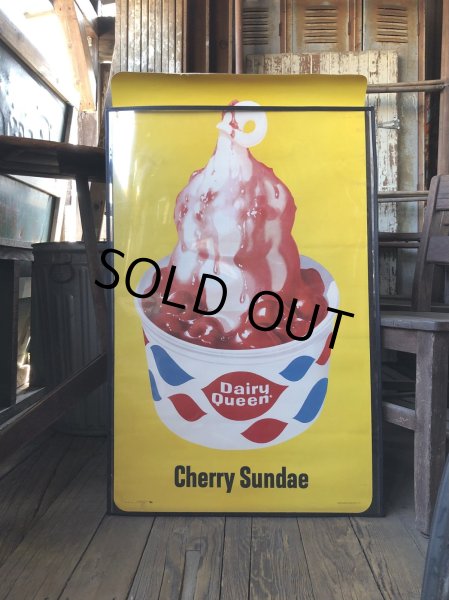 画像12: 60s Vintage Dairy Queen Cherry Sundae Advertising Store Display Poster (R779) (12)